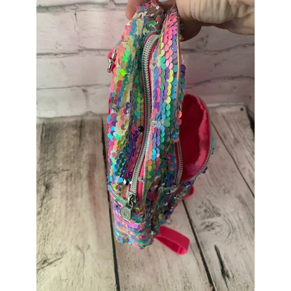 JUSTICE Girl’s Flip Sequin Initial “G” Mini Backpack